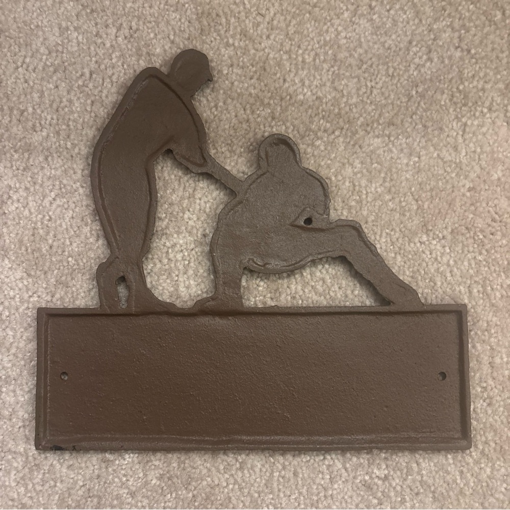 “Play Ball” Cast iron Baseball Wall Decor - Picture 4 of 5